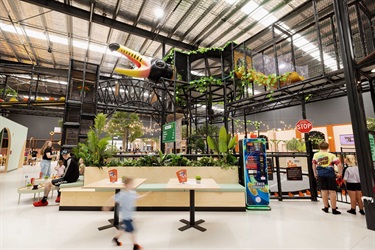 image showing part of the play equipment inside Hoopla