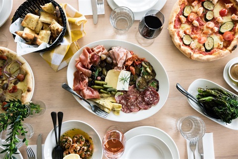 assortment of food at farm vigano